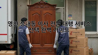 영천 성내동 이사, 전문 대행 서비스 선택 완벽 가이드!