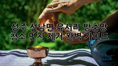 성주 선남면 유서리 방충망 청소, 먼지 제거 완벽 가이드!